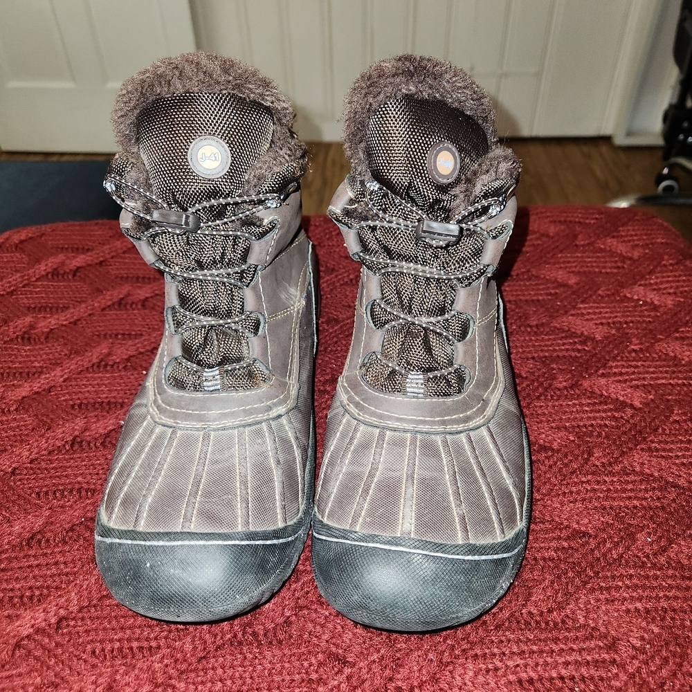 J-41 By Jambu Brown Vegan Leather Christine Ankle Boot Women